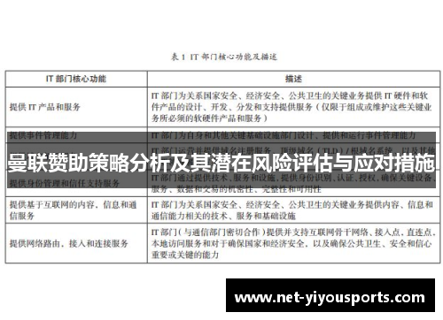 曼联赞助策略分析及其潜在风险评估与应对措施
